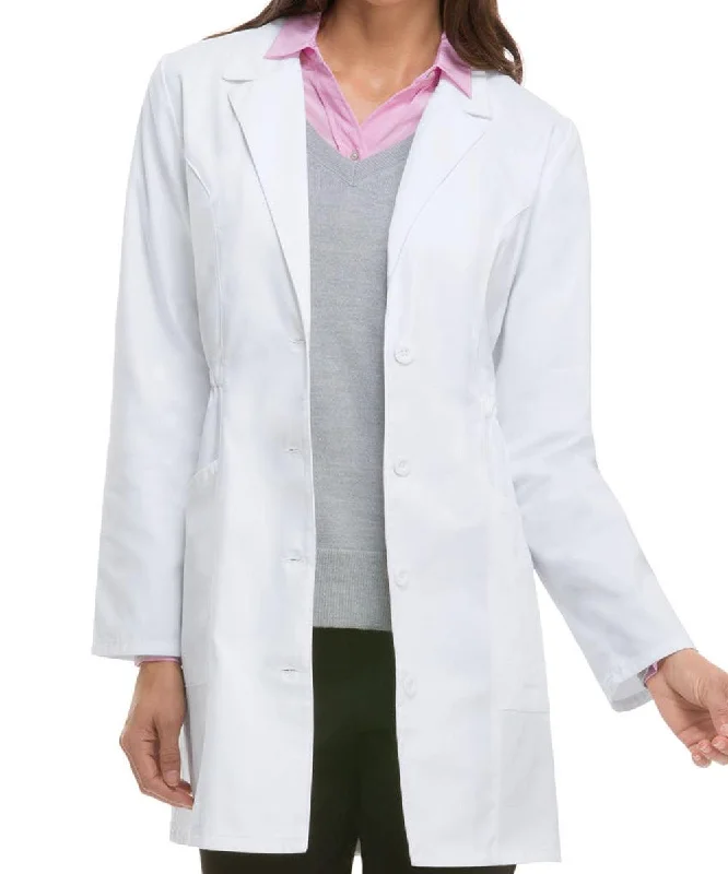 women's longline wool coats -Dickies 34 Inch Women's Three Pocket Missy Fit Medical Lab Coat