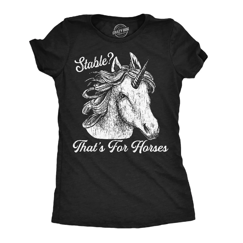 women's keyhole tops -Stable Thats For Horses Women's T Shirt