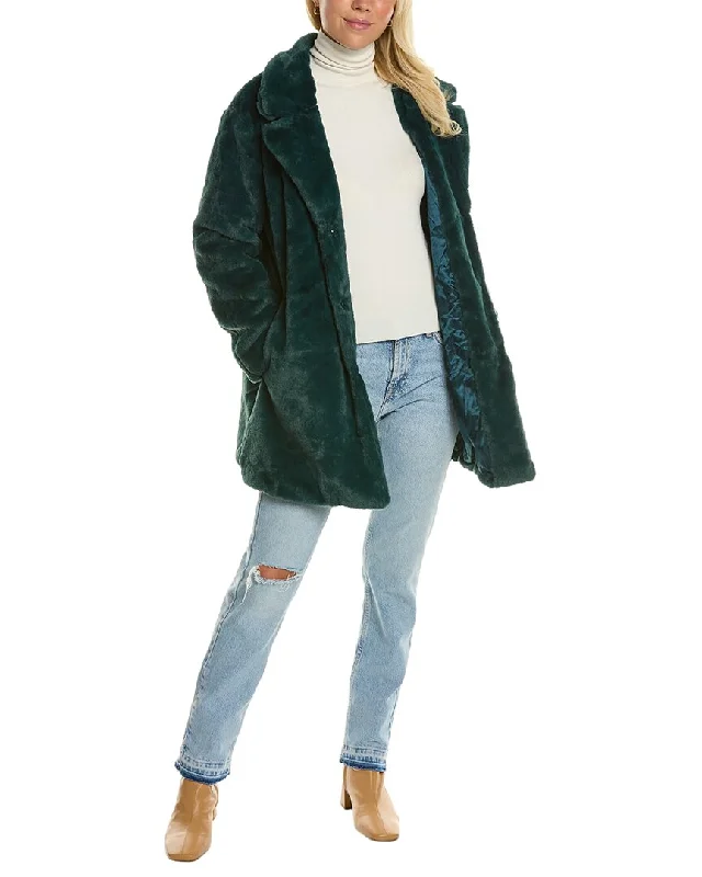 women's long padded coats -Urban Republic Plush Coat