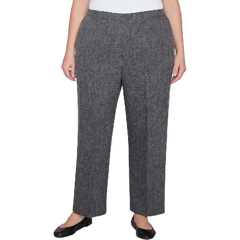 women's linen pants -Alfred Dunner Womens Plus Elastic waist Pull On High-Waisted Pants