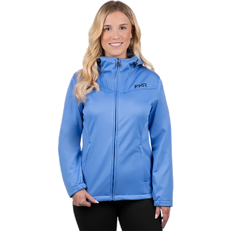 women's leopard print coats -FXR Ridge Softshell Jacket Tranquil Blue