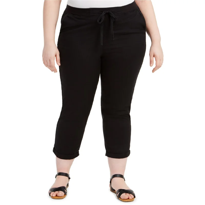 women's linen pants -Style & Co. Womens Twill Tape Casual Trouser Pants