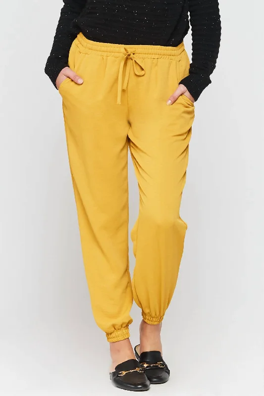 stylish camo pants for women -Dixie Jogger Pant In Vintage Saffron