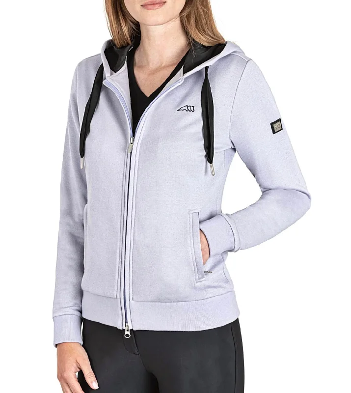 ladies' color-block jackets -Goreg Ladies Zip Hoodie In Misty Lilac