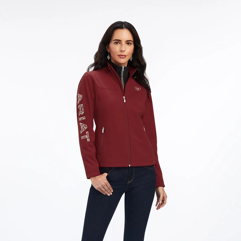 women's sherpa coats -Ariat Women's Aparejo Team Softshell Jacket, Dark Red