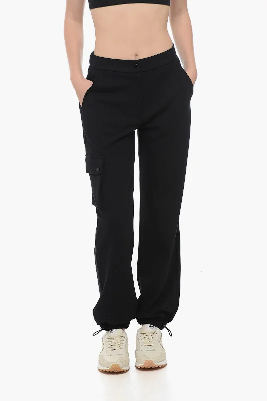 women's formal dress pants -Armani EMPORIO Cargo Sweatpants with Drawstringed Ankles