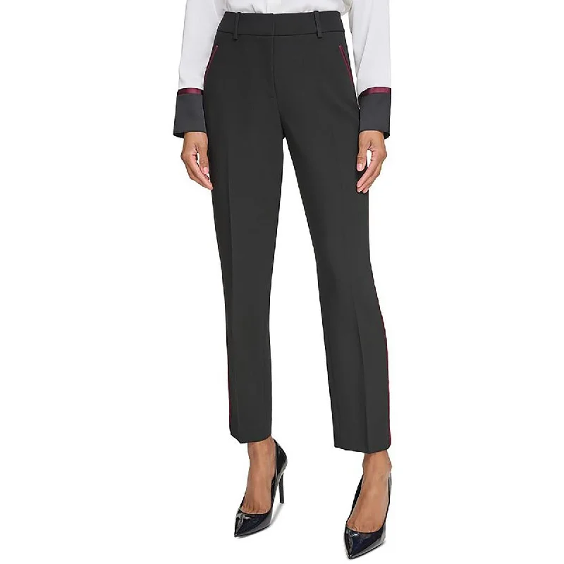 ladies' asymmetrical skirts -Karl Lagerfeld Paris Womens Tuxedo Pants Ankle Ankle Pants