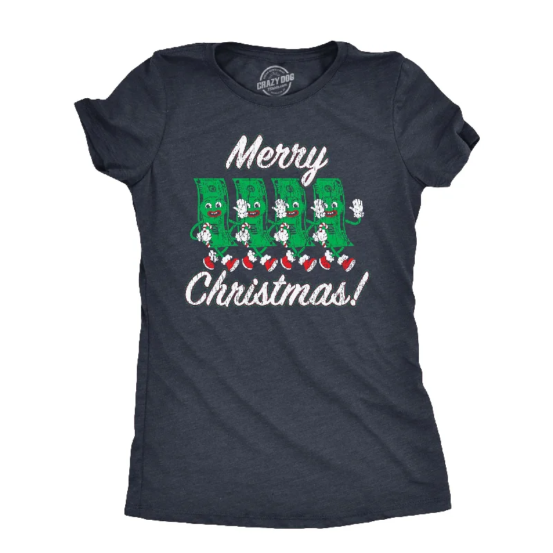 women's slouchy tops -Merry Christmas Money Women's T Shirt