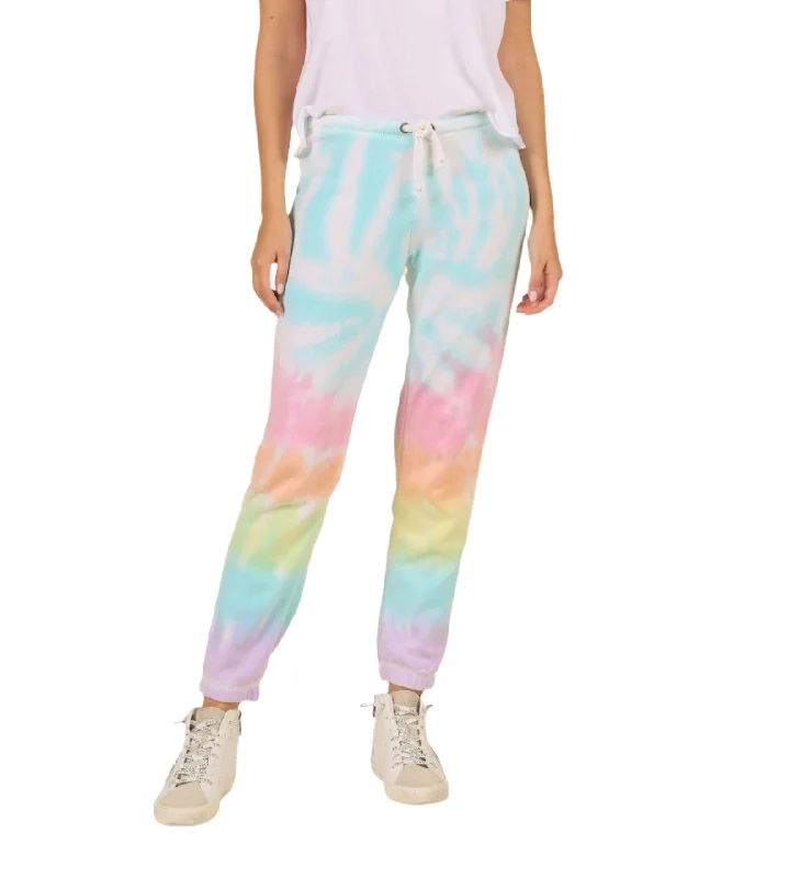 women's stretchy jeggings -Vintage Havana/Ocean Drive Tie Dye Jogger OD9316 Lollipop