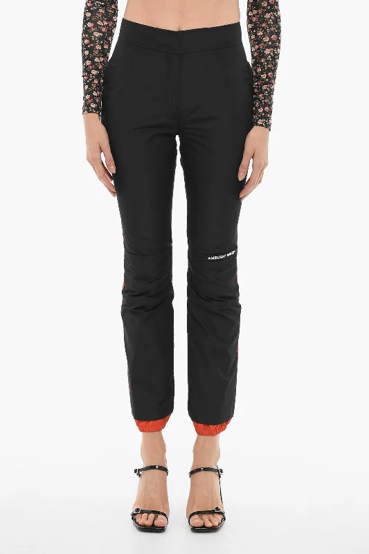 women's fleece-lined leggings -Ambush Nylon Pants with Ankle Zip