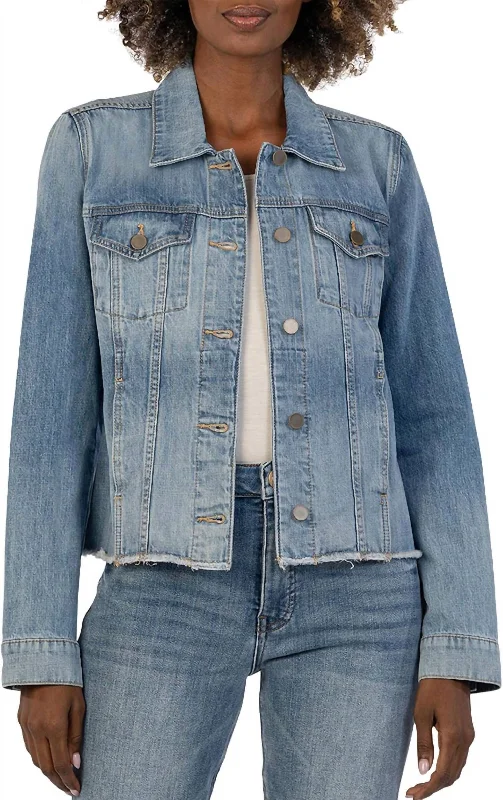 women's long padded coats -Diagnosed Denim Julia Jacket