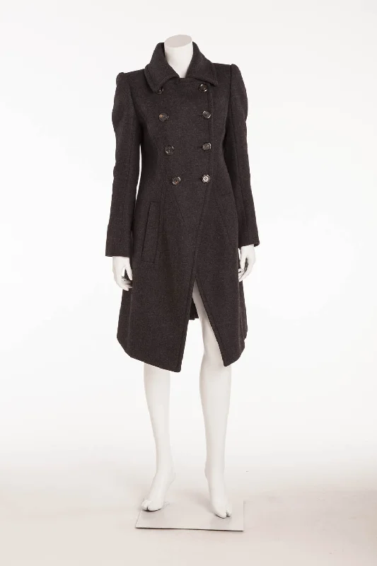 women's retro trench coats -Louis Vuitton - Dark Gray Button Up  Coat - FR 38