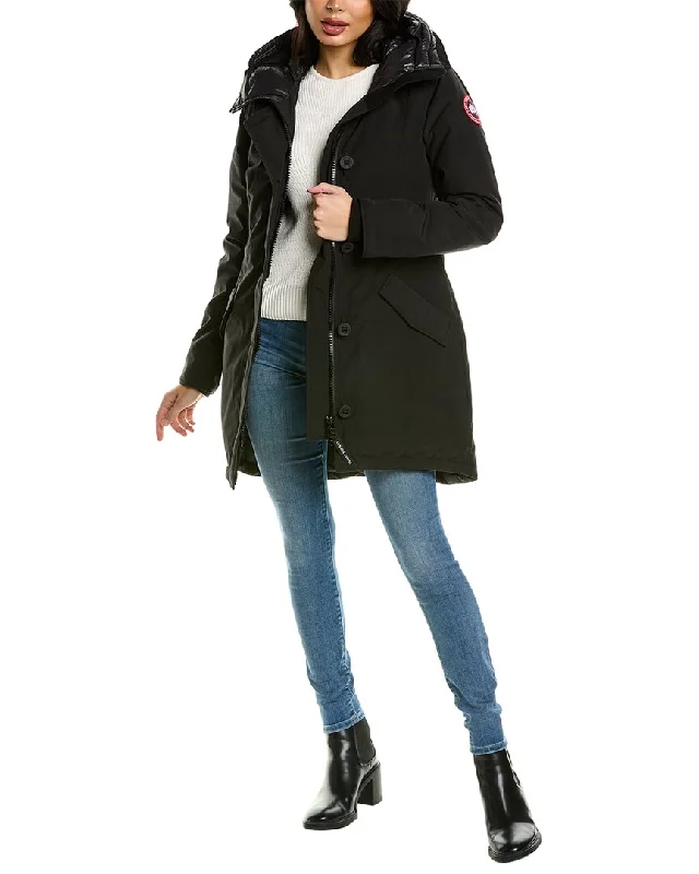 women's wrap coats -Canada Goose Rossclair Hooded Parka Coat