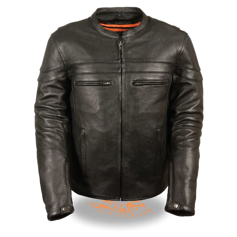 women's high-fashion winter coats -Men’s Black Sporty Scooter Crossover Jacket