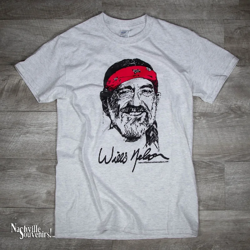 stylish linen tops for women -Willie Nelson Portrait T-shirt