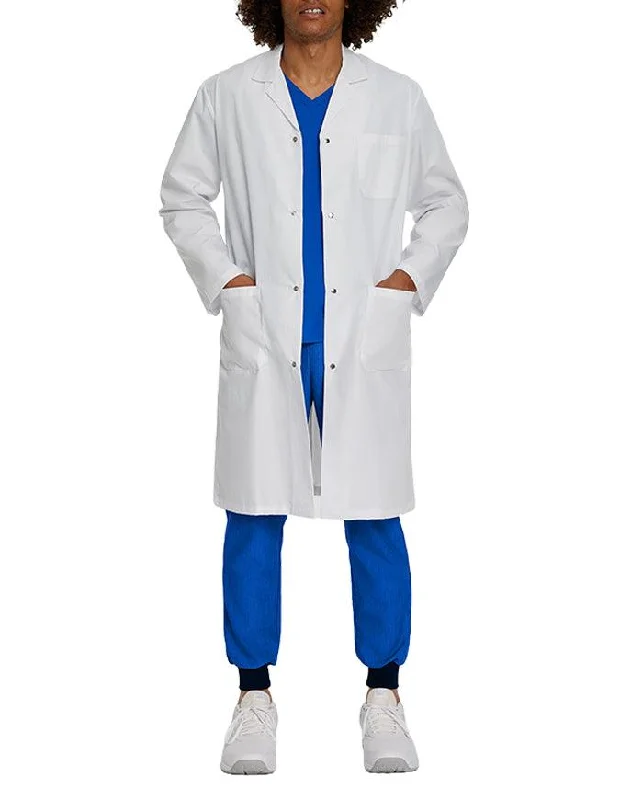 women's military-style coats -White Cross 42 Inch Women's Snap Button Long Lab Coat