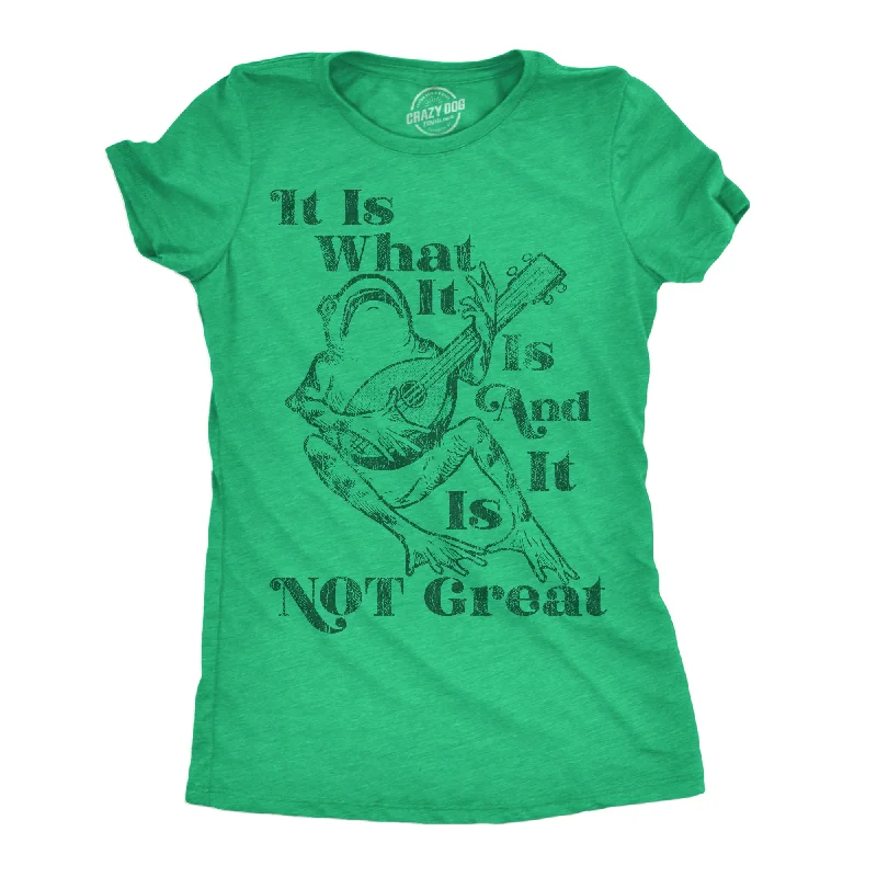 women's graphic cropped T-shirts -It Is What It Is And It Is Not Great Women's T Shirt