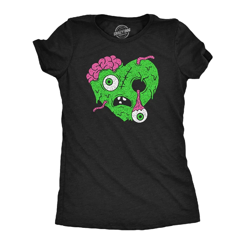 women's striped blouses -Zombie Heart Women's T Shirt