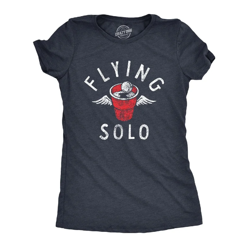 women's layered tops -Flying Solo Women's T Shirt