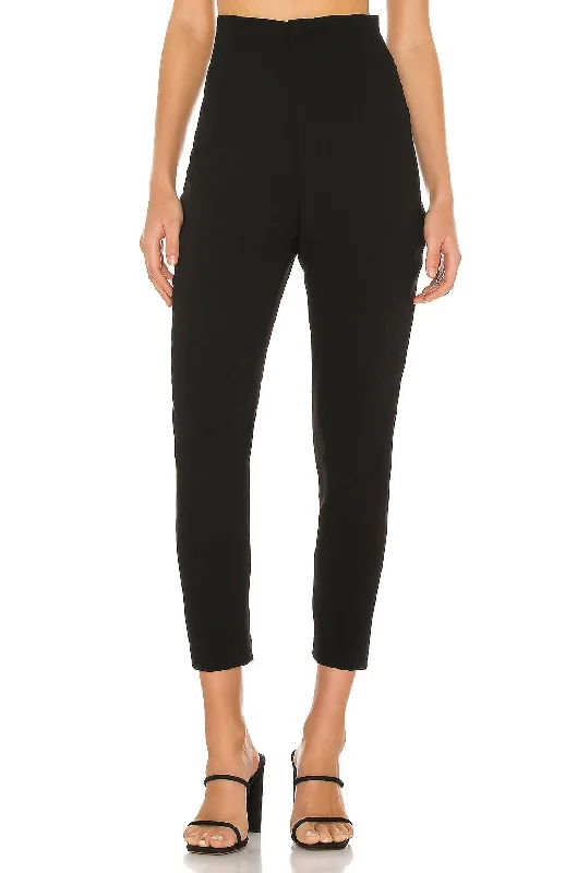 women's stretchy jeggings -Beth Pant In Black