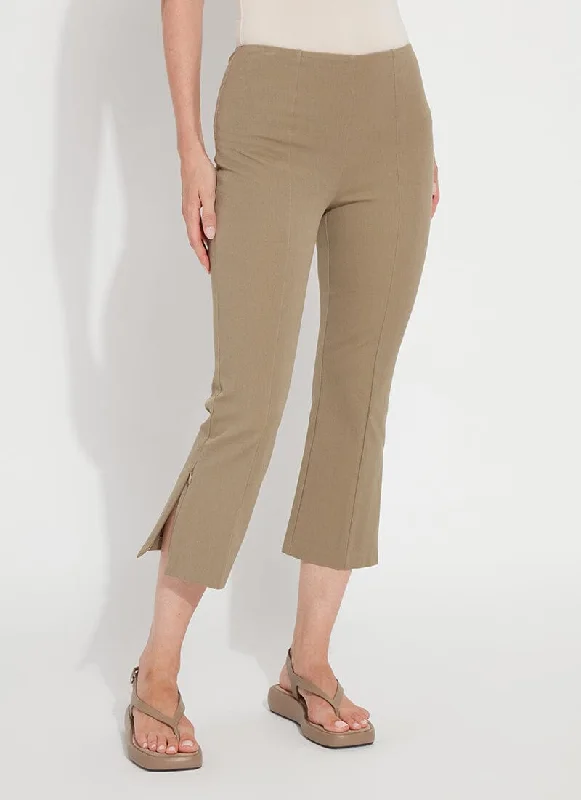 women's wide-leg pants -Leighton Flare Crop Pant