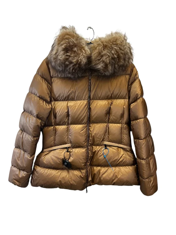 trendy parka coats for women -Coat Luxury Designer By Moncler In Tan, Size: Xxl