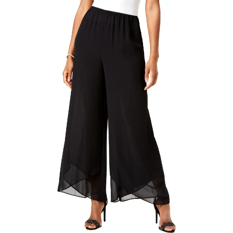 women's wool trousers -Alex Evenings Womens Sheer Elastic Waist Dress Pants