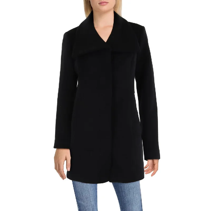 women's casual zip-up jackets -Womens Wool Midi Walker Coat