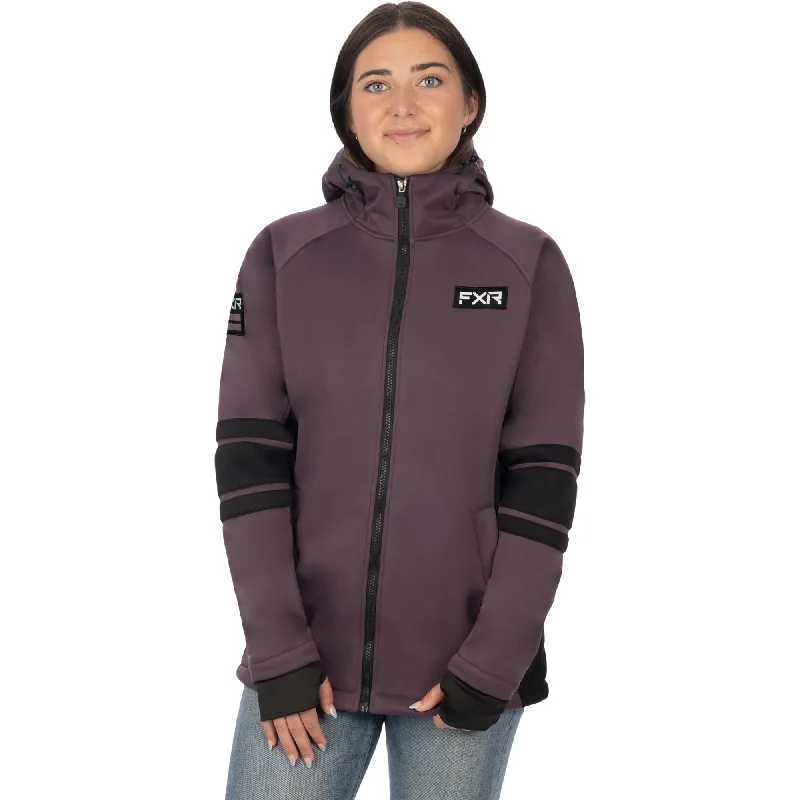 women's hybrid down jackets -FXR Maverick Softshell Jacket Muted Grape/Black Purple