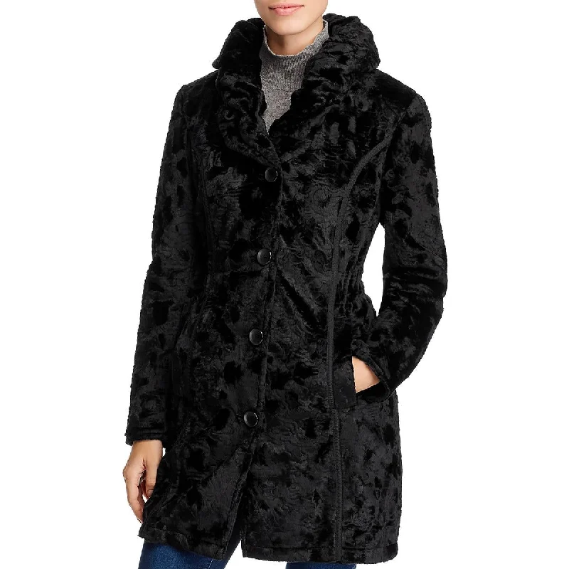 ladies' plaid coats -Womens Winter Lightweight Midi Coat