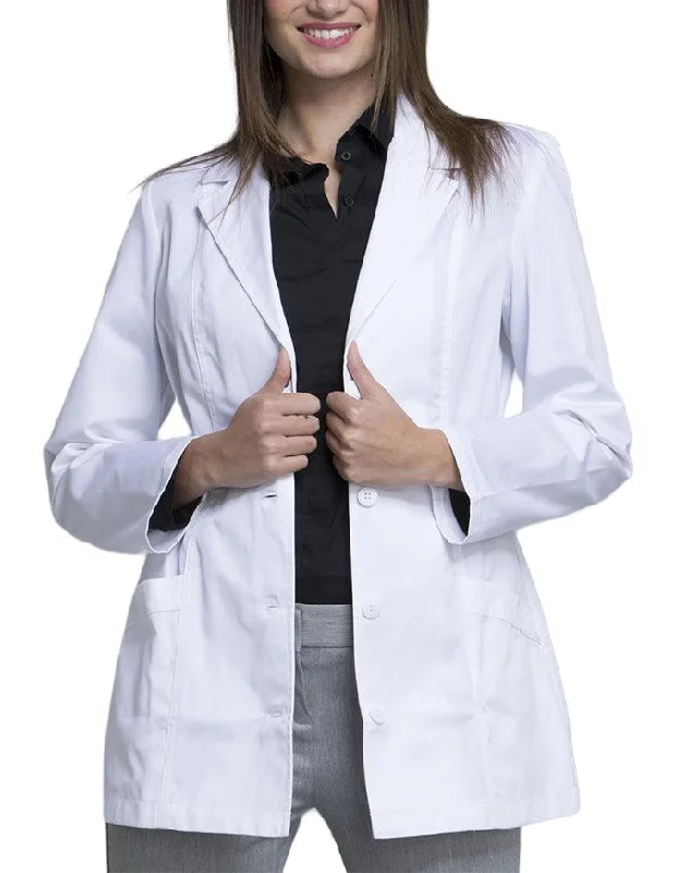 women's quilted coats -Cherokee 30 Inch Women's Notched Lapel Twill Lab Coat