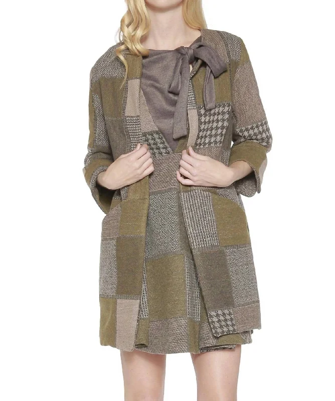 women's wool coats -Imogen Coat In Hunter Tweed