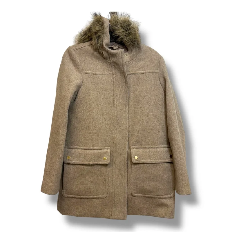 women's waterproof trench coats -Coat Peacoat By J. Crew In Tan, Size: 6