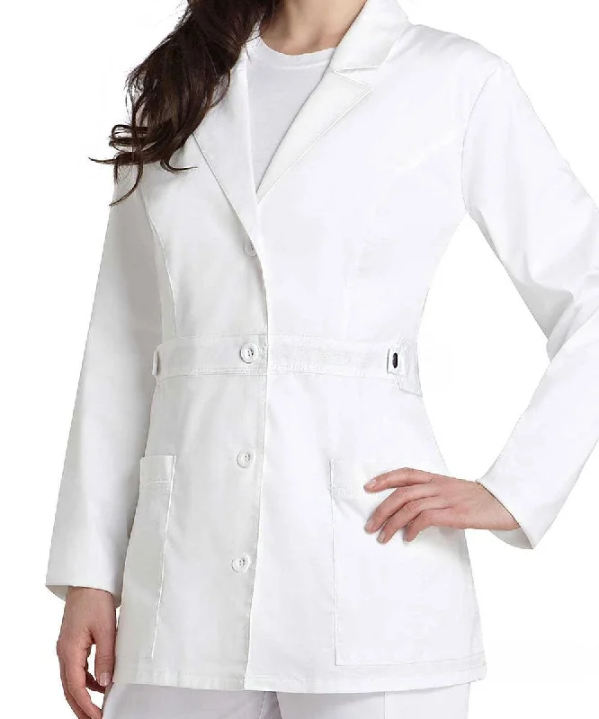 trendy oversized coats for women -Adar 28 Inch Women's Fitted Lab coat