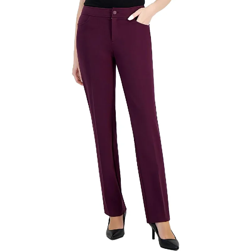 ladies' straight-leg trousers -Anne Klein Womens The Jillian Low Rise Office Bootcut Pants