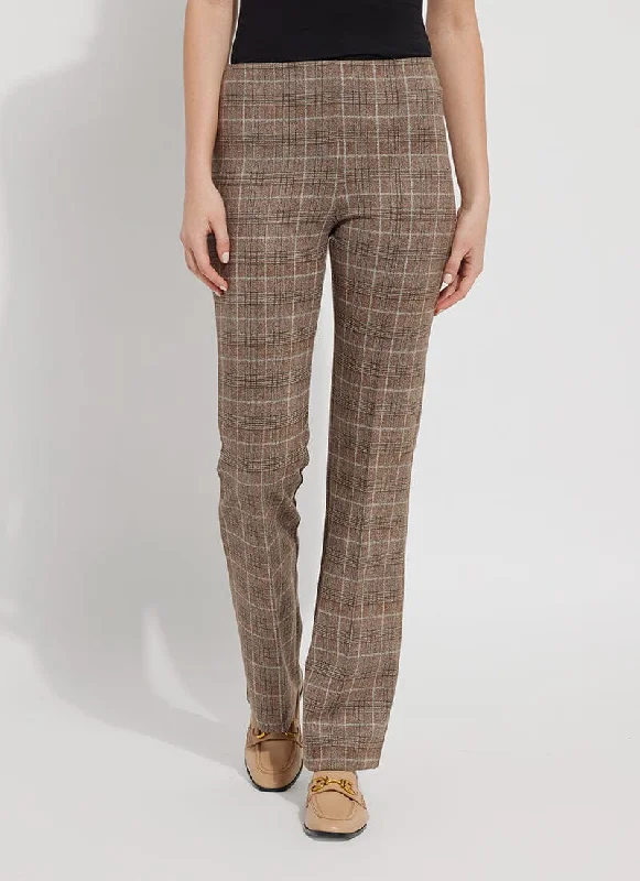 women's belted cargo pants -Elysse Pant - Cottage Plaid (33" Inseam)