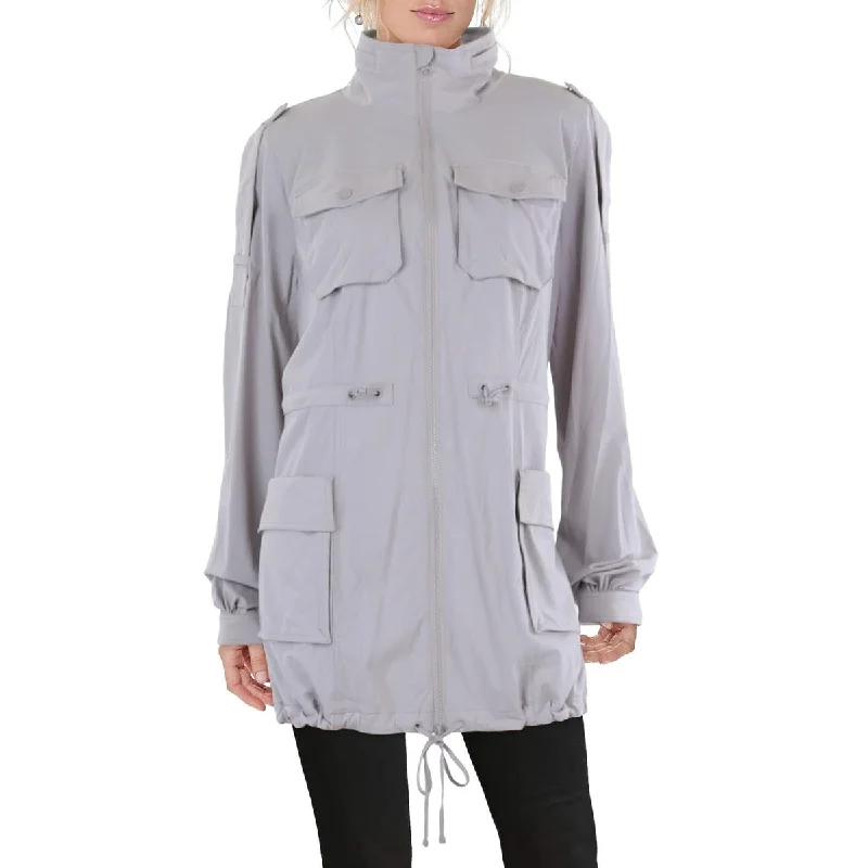 stylish hooded parkas for women -Womens Utility Hidden Hood Anorak Jacket