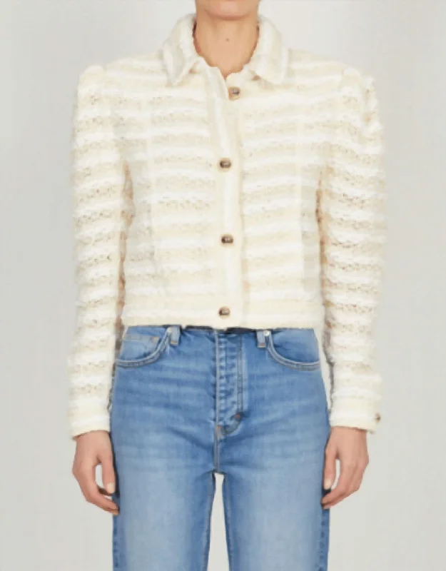 women's embroidered coats -Lula Jacket In White