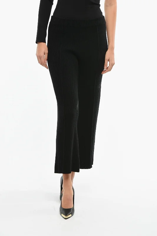 trendy bell-bottom jeans for women -Aeron Wool and Cashmere Ribbed NANCY Pants