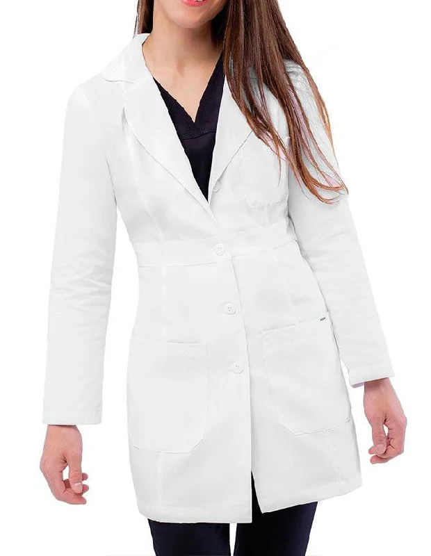 stylish boyfriend coats for women -Adar 33 Inch Universal Women's Adjustable Belt Lab Coat