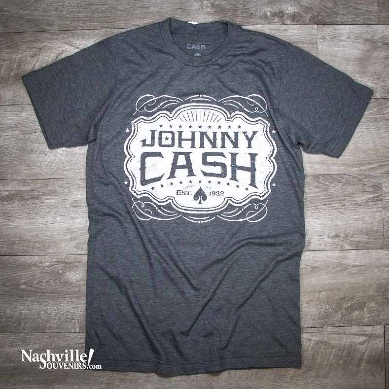 women's sequin tops -Johnny Cash Emblem T-shirt