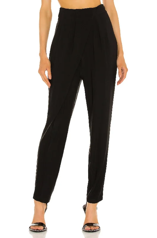 women's high-slit skirts -Phyllis Pant In Black