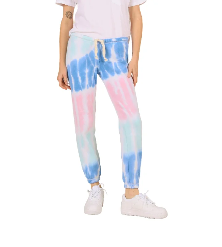 ladies' straight-leg trousers -Ocean Drive Snowcone Diagonal Tie Dye Jogger OD9255