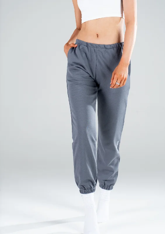 women's belted cargo pants -Charcoal Sweatpants