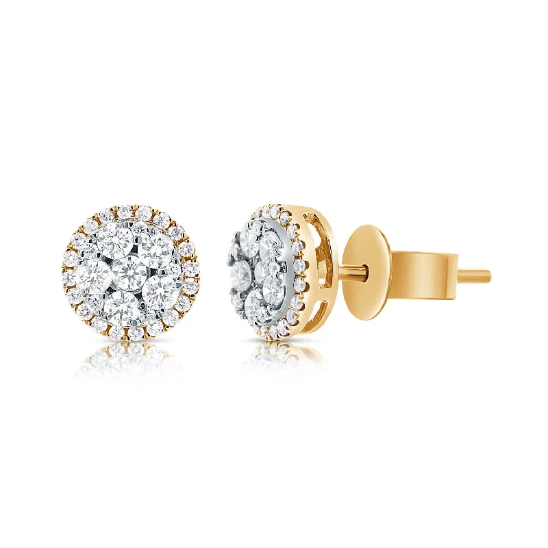 women's diamond earrings -Everyday Illusion Diamond Studs