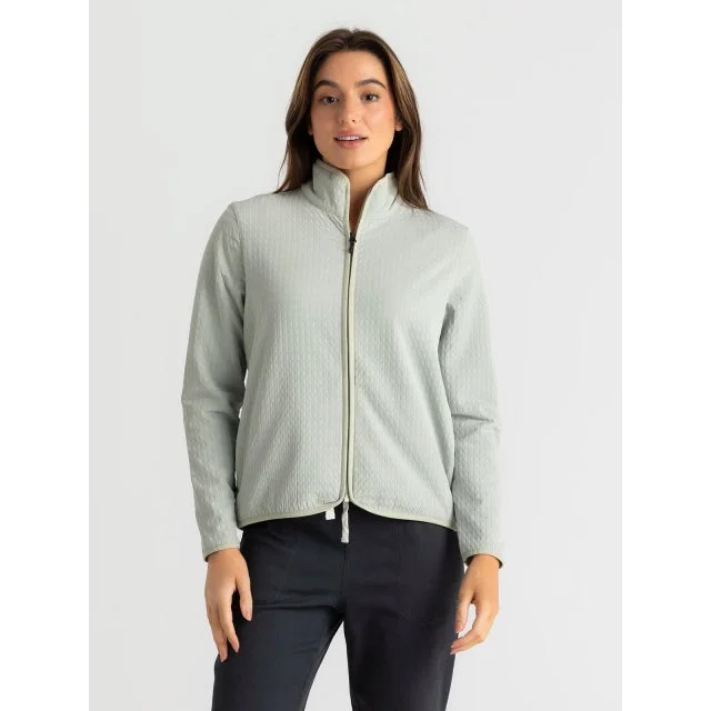 ladies' henley blouses -Women's Gridback Fleece Jacket