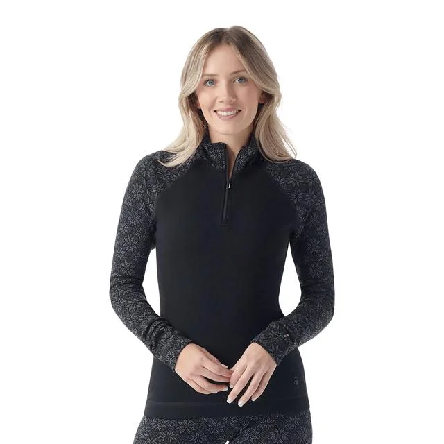 women's layered tops -Women's Classic Thermal Merino Base Layer 1/4 Zip