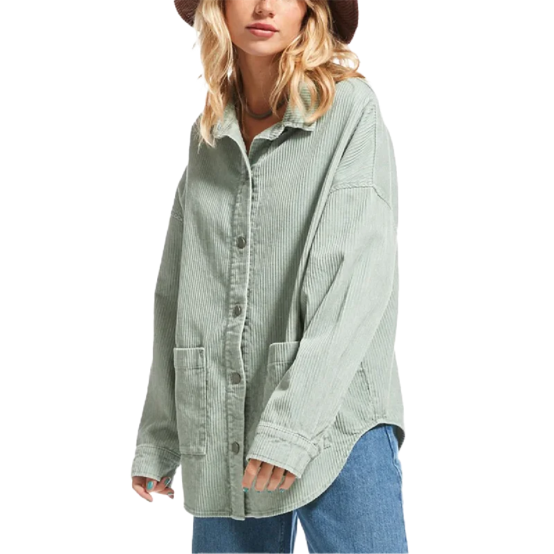 ladies' summer blouses -Women's Kick Back Washed Corduroy Shirt