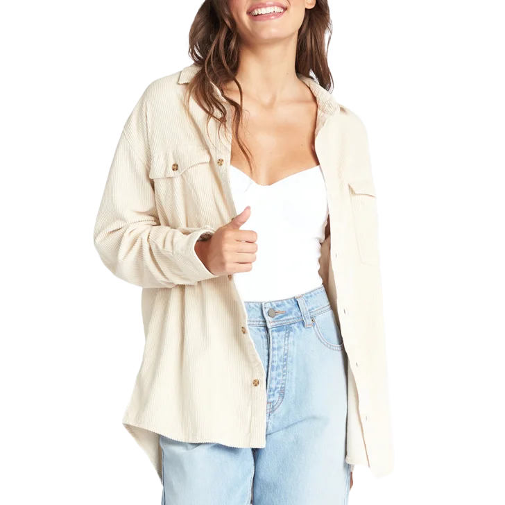 women's button-down shirts -Women's Let It Go Corduroy Long Sleeve