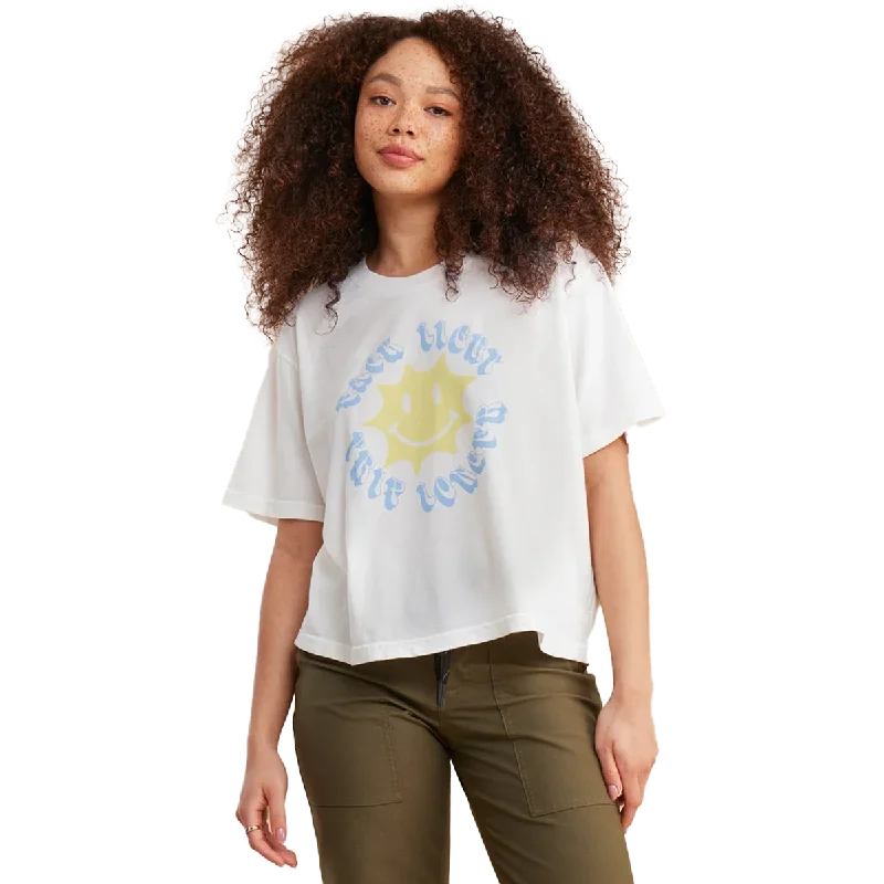 women's high-neck tops -Women's Pack Light Boxy Crop Tee